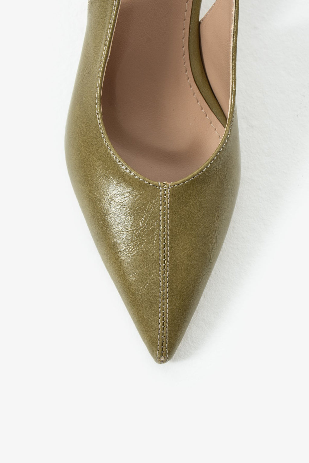 Despina Shoes Cariso Haki Kadın Topuklu Ayakkabı – yakın detay 6