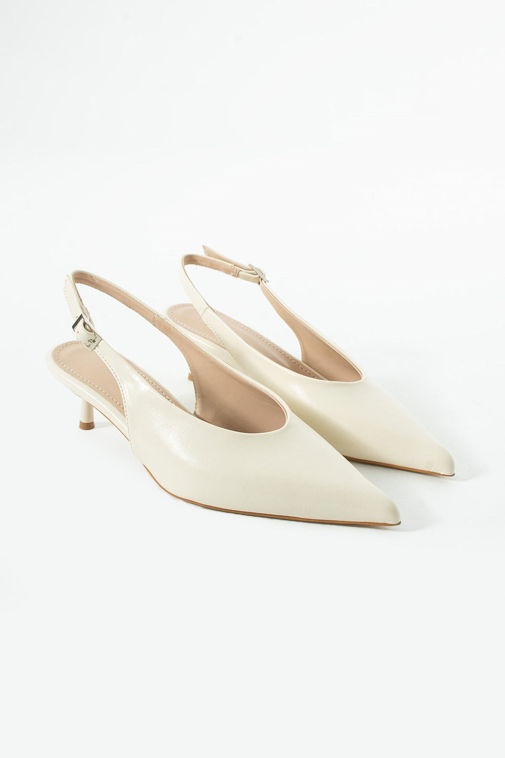 Despina Shoes Linda Bej Kadın Topuklu Ayakkabı – stüdyo çekimi 2