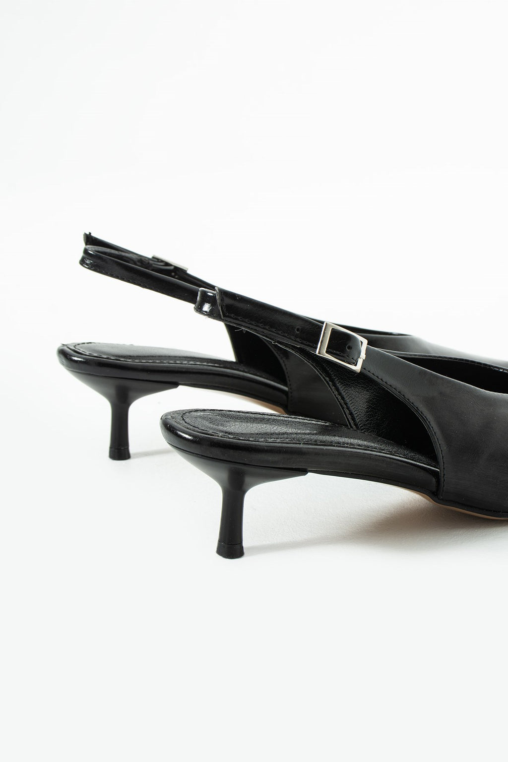 Despina Shoes Linda Siyah Kadın Topuklu Ayakkabı – yakın detay 4