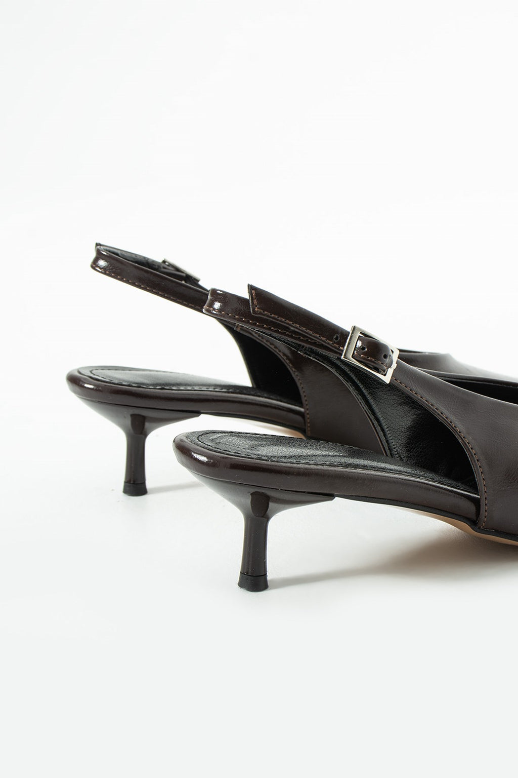 Despina Shoes Linda Kahverengi Kadın Topuklu Ayakkabı – yakın detay 4