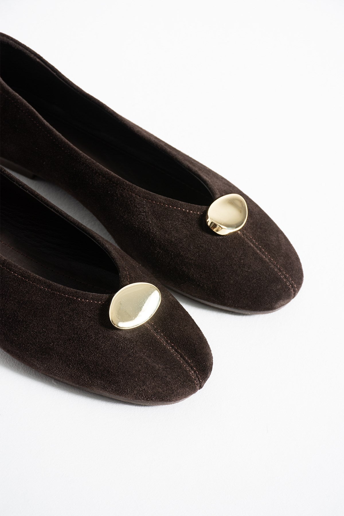 Despina Shoes Elara Kahverengi Hakiki Deri Kadın Babet – yakın detay 7